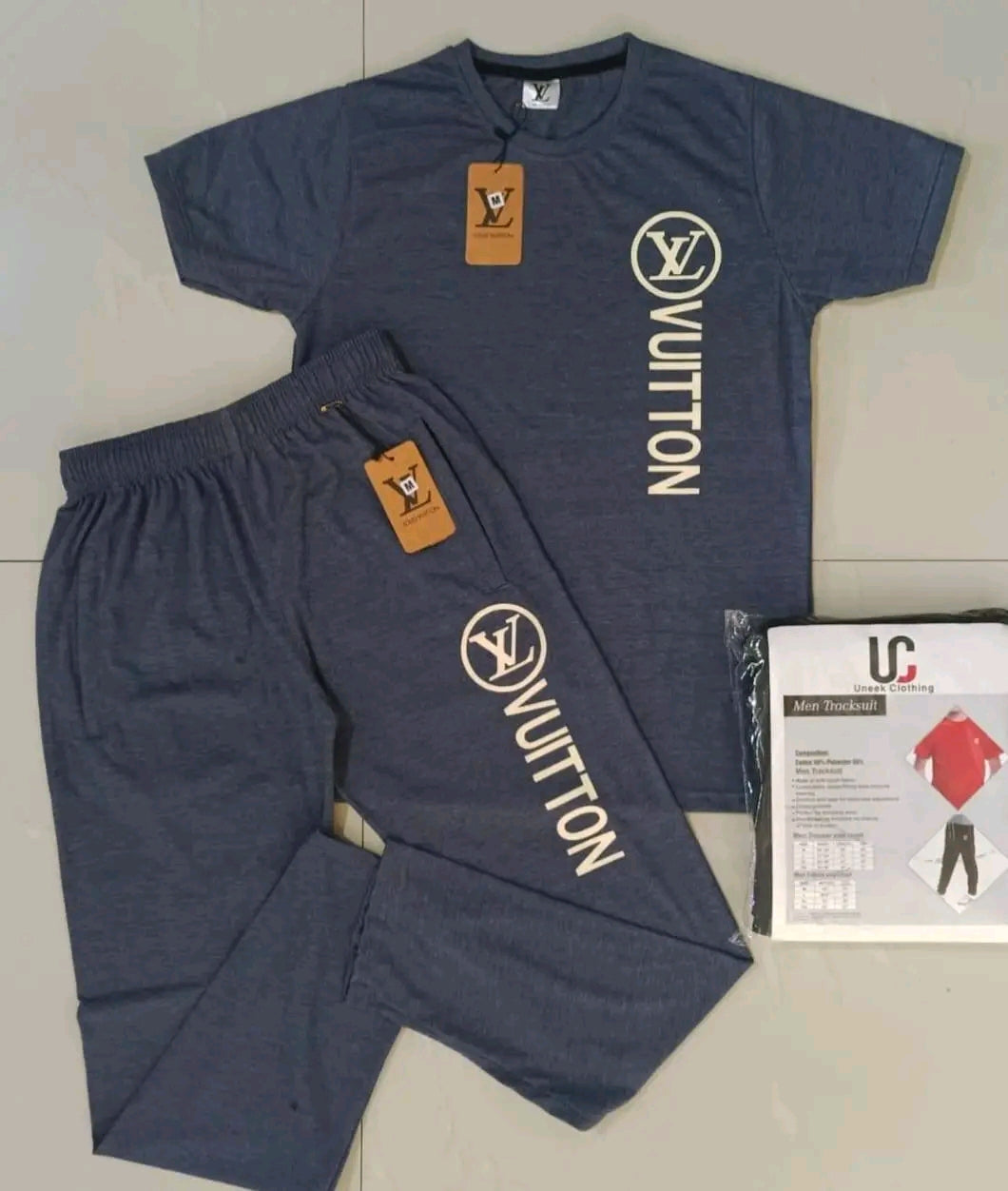 Men’s 2 Piece Tracksuit Set – Premium T-Shirt & Trouser Outfit