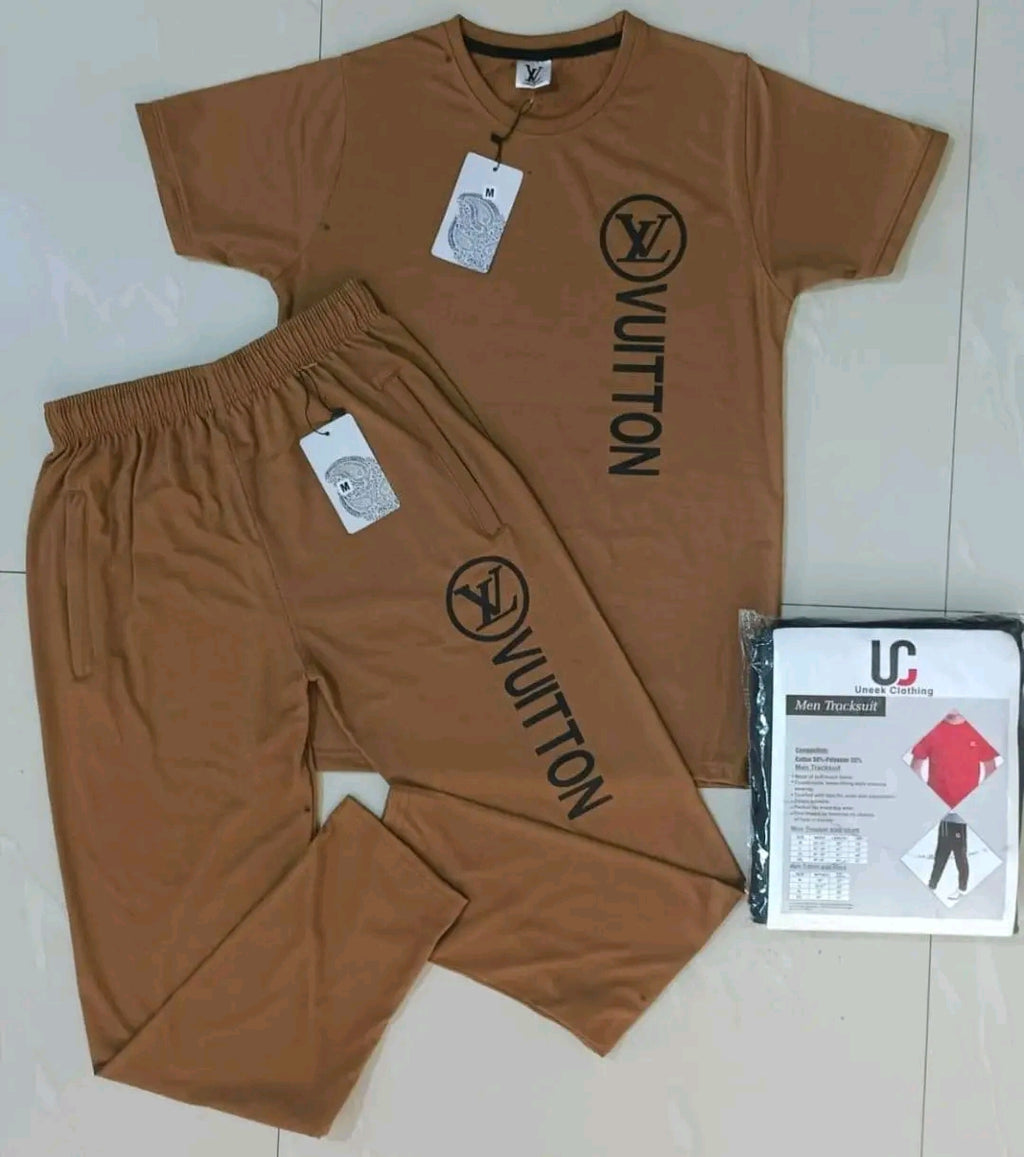 Men’s 2 Piece Tracksuit Set – Premium T-Shirt & Trouser Outfit
