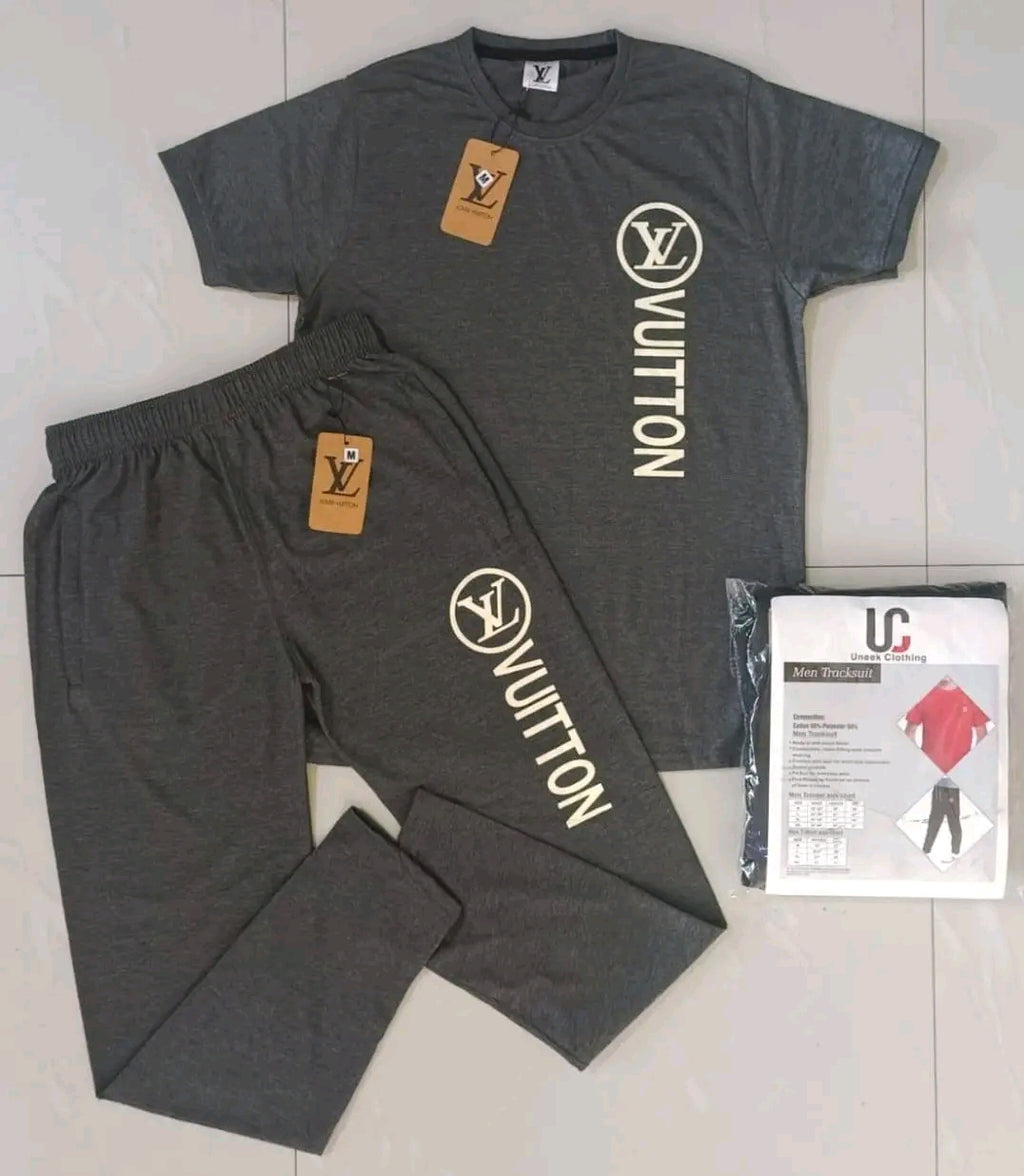 Men’s 2 Piece Tracksuit Set – Premium T-Shirt & Trouser Outfit