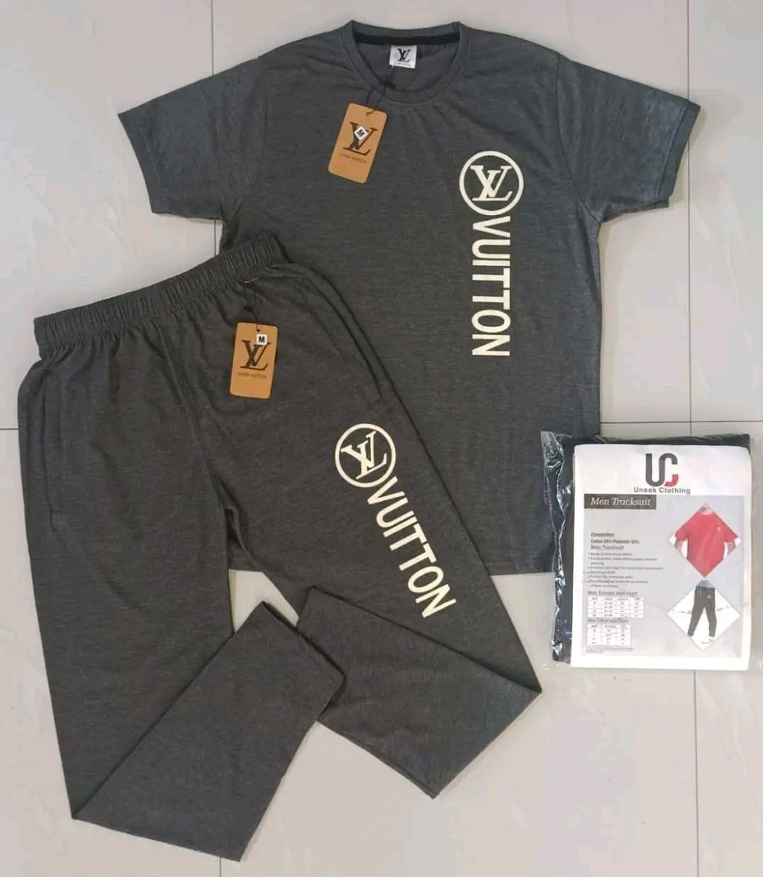 Men’s 2 Piece Tracksuit Set – Premium T-Shirt & Trouser Outfit