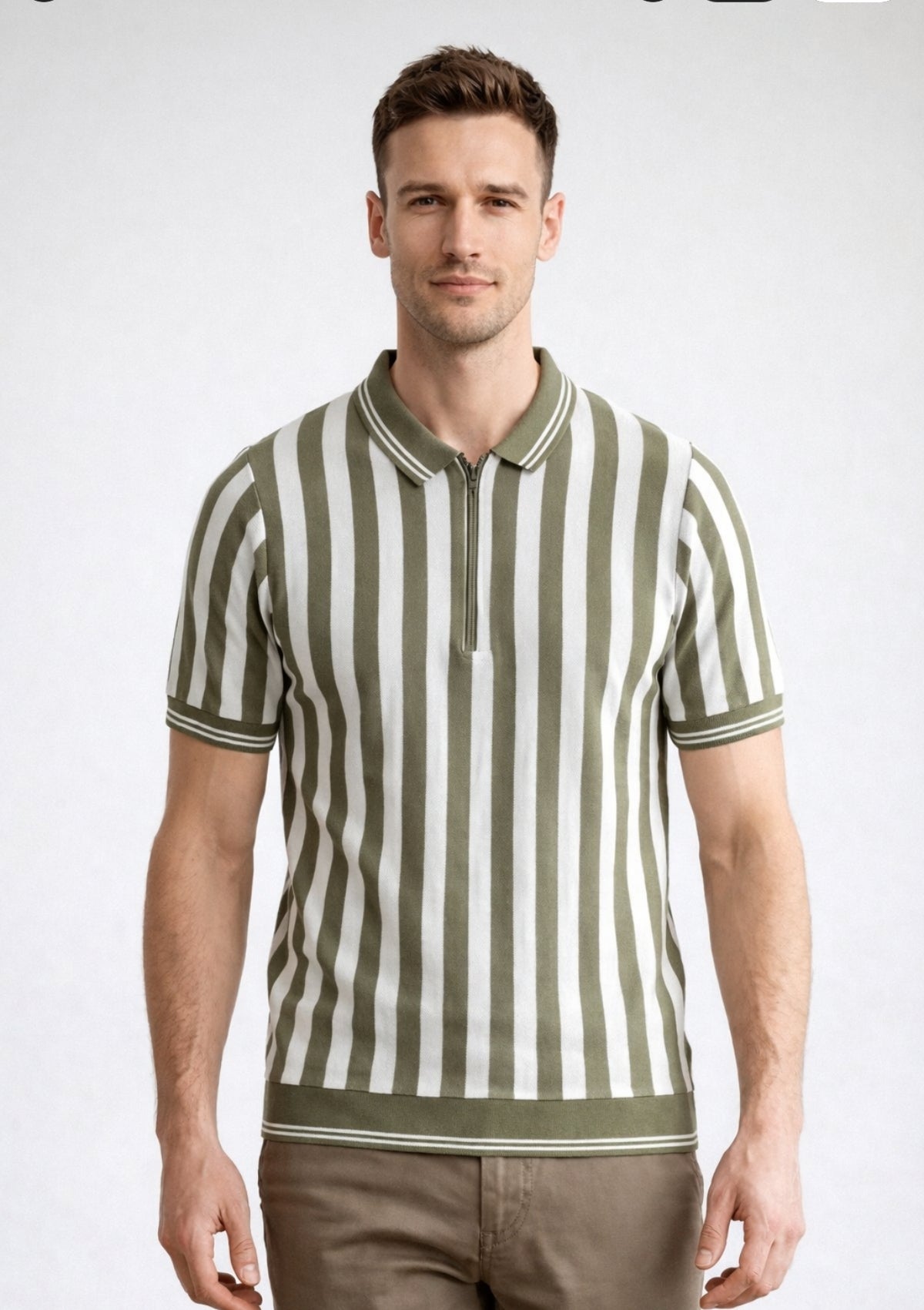 Old Money Striped Polo – Classic Luxury Redefined