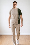 Men’s Dual Tone 2 Piece Tracksuit Set – Premium T-Shirt & Trouser