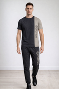 Men’s Dual Tone 2 Piece Tracksuit Set – Premium T-Shirt & Trouser