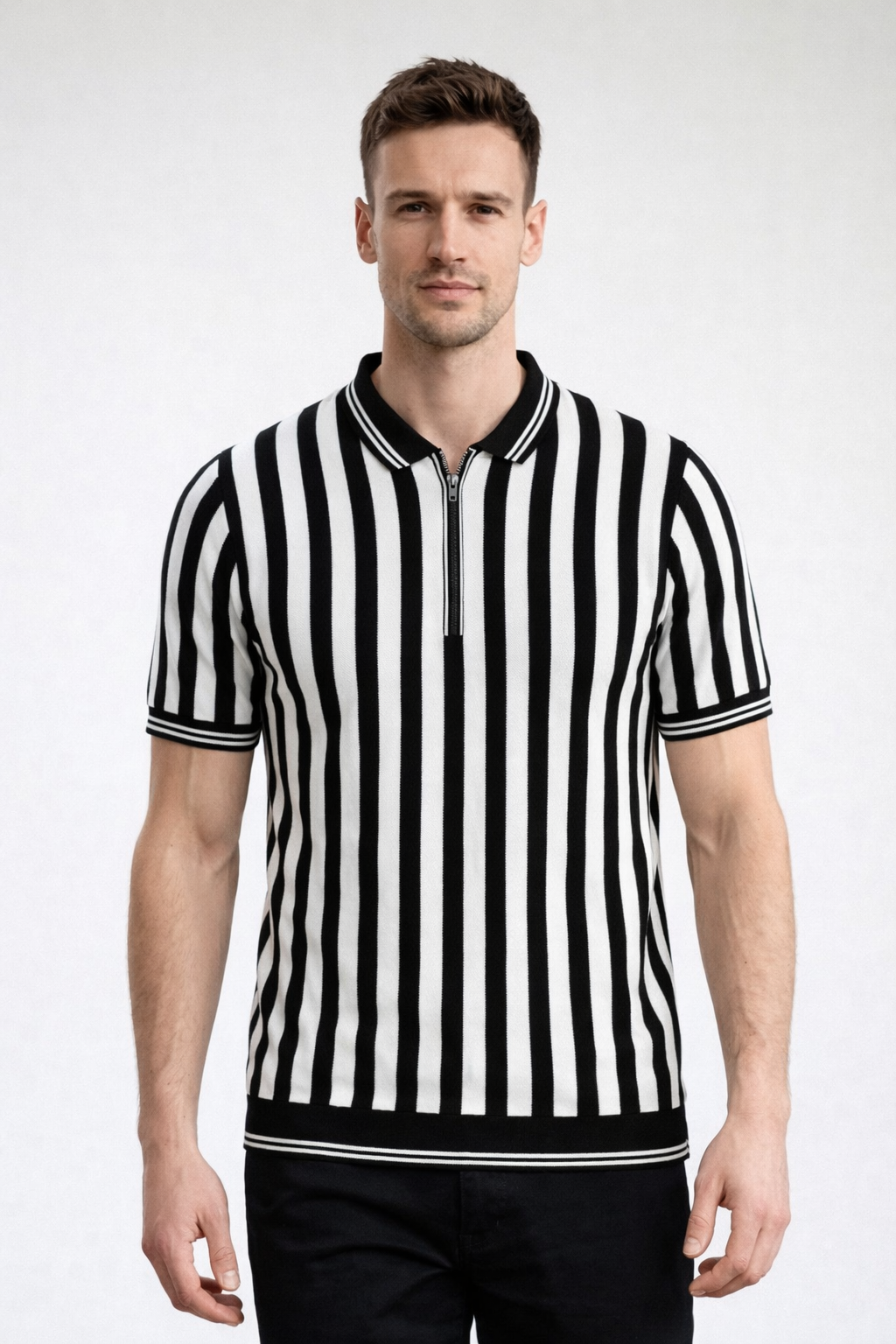 Old Money Striped Polo – Classic Luxury Redefined