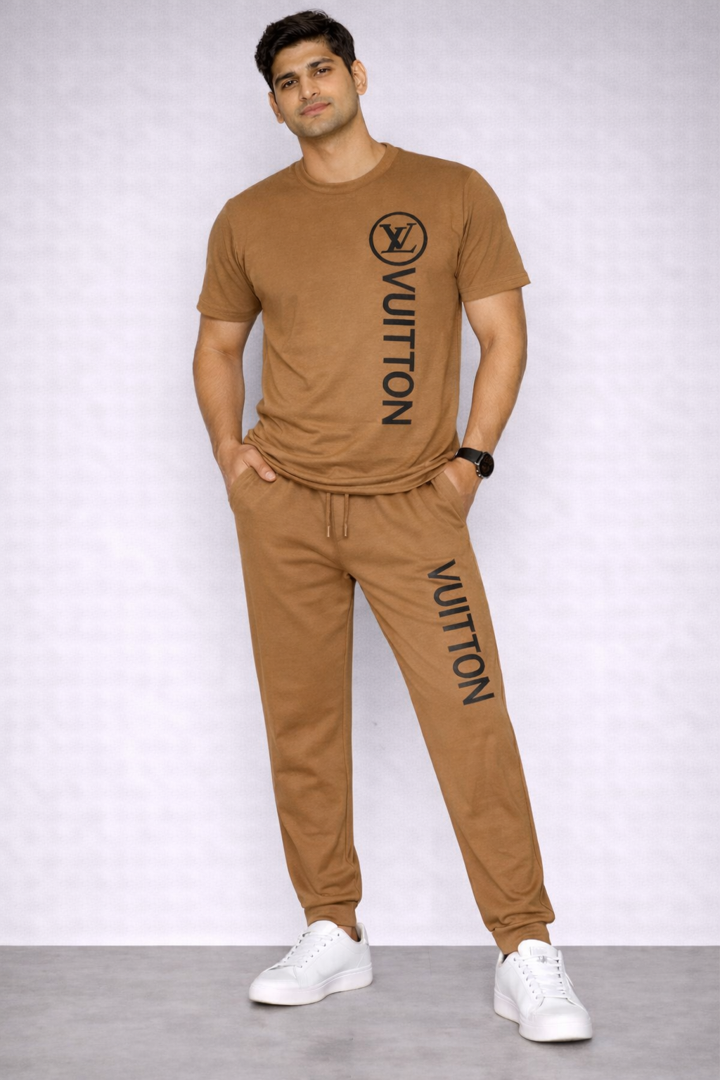 Men’s 2 Piece Tracksuit Set – Premium T-Shirt & Trouser Outfit