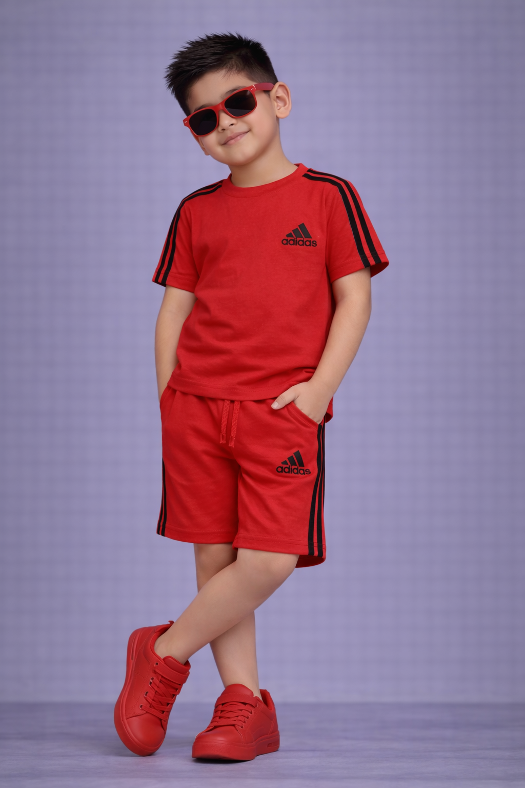 Kids  Sports Set – Trendy T-Shirt & Shorts with Stylish Active Look