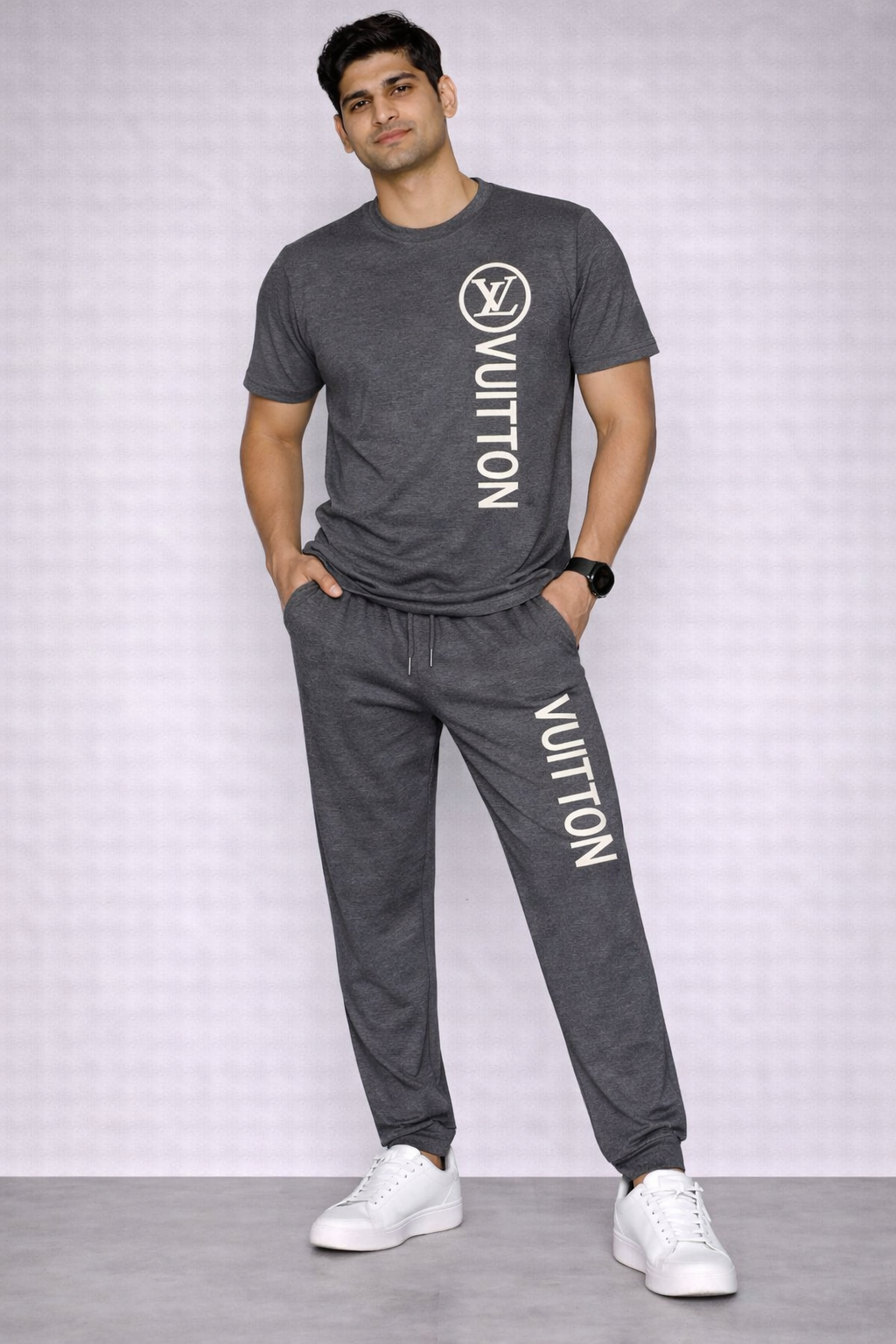 Men’s 2 Piece Tracksuit Set – Premium T-Shirt & Trouser Outfit