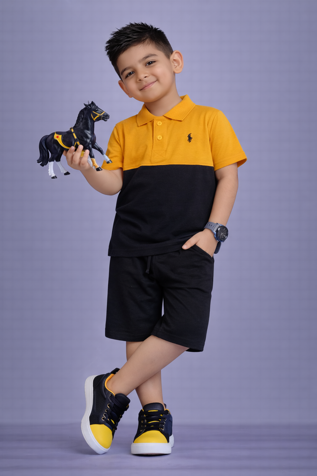 Kids Classic Polo Shirt – Stylish Summer T-Shirt & Shorts Set for Boys
