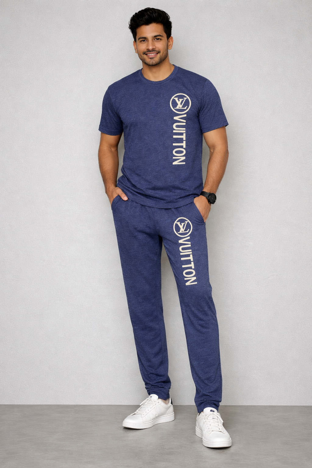 Men’s 2 Piece Tracksuit Set – Premium T-Shirt & Trouser Outfit
