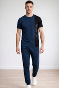 Men’s Dual Tone 2 Piece Tracksuit Set – Premium T-Shirt & Trouse