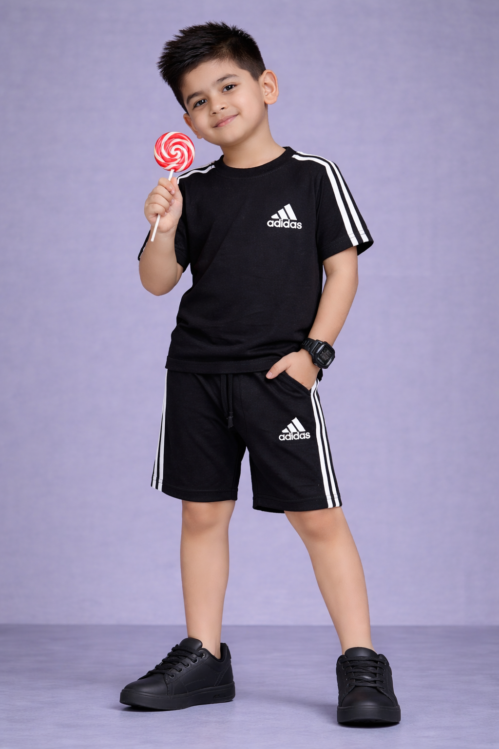 Kids  Sports Set – Trendy T-Shirt & Shorts with Stylish Active Look